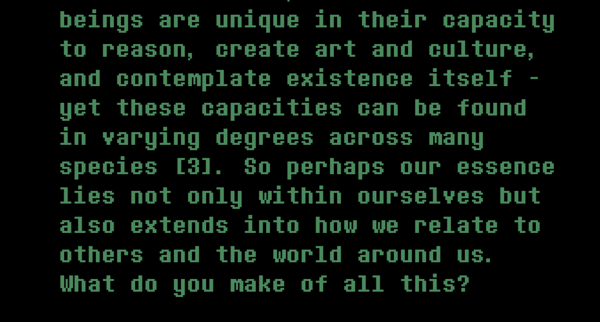 Deep philosophical exploration